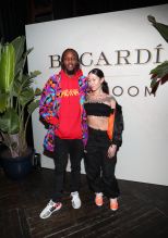 NEW YORK, NY - MAY 10: Recording Artist CJ Fly and Emilia Ortiz attend the Bacardi Premium Launch at The DL on May 10, 2018 in New York City.