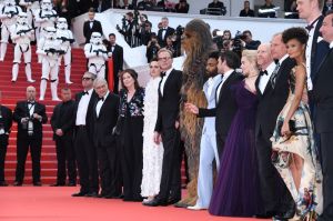 Ron Howard, Thandie Newton, ChewBacca, Alden Ehrenreich, Emilia Clarke, Joonas Suotamo 71st Cannes Film Festival - Premiere of "Solo: A Star Wars Story". Stars walk the red carpet on May 15, 2018