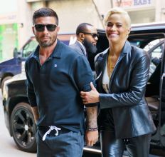 Paula Patton holds hands with married boyfriend of one month Zachary Quittman when out and about on April 18, 2018 in New York City