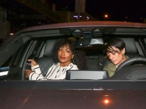 Angela Bassett Stevie Wonder is spotted arriving to The Peppermint Club in West Hollywood