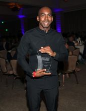 BEVERLY HILLS, CA - JUNE 22: Jason Bolden poses with his award during Culture Creators Leaders and Innovators Awards Brunch 2018 at The Beverly Hilton on June 22, 2018 in Beverly Hills, California.