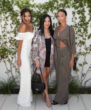 BEVERLY HILLS, CA - JUNE 22: Senior Director of Marketing at Remy Martin Thuy-Anh J. Nguyen poses with Julissa Bermudez and Draya Michele at Culture Creators Leaders and Innovators Awards Brunch 2018 at The Beverly Hilton on June 22, 2018 in Beverly Hills, California.