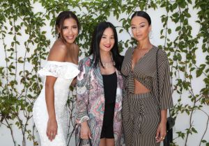 BEVERLY HILLS, CA - JUNE 22: Senior Director of Marketing at Remy Martin Thuy-Anh J. Nguyen poses with Julissa Bermudez and Draya Michele at Culture Creators Leaders and Innovators Awards Brunch 2018 at The Beverly Hilton on June 22, 2018 in Beverly Hills, California.