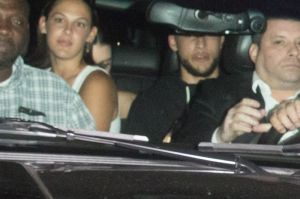 Kendall Jenner and rumored boyfriend Ben Simmons are both spotted together inside a SUV leaving a party in Los Angeles, USA.
