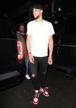 Ben Simmons of the Philadelphia 76ers is spotted leaving Poppy in West Hollywood