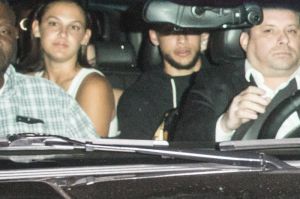 Kendall Jenner and rumored boyfriend Ben Simmons are both spotted together inside a SUV leaving a party in Los Angeles, USA.
