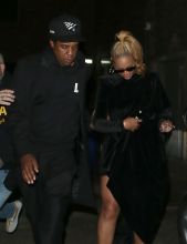 Singer Beyonce and rapper Jay-Z were spotted leaving The Arts Club at 3 in the morning in Mayfair, London, UK.