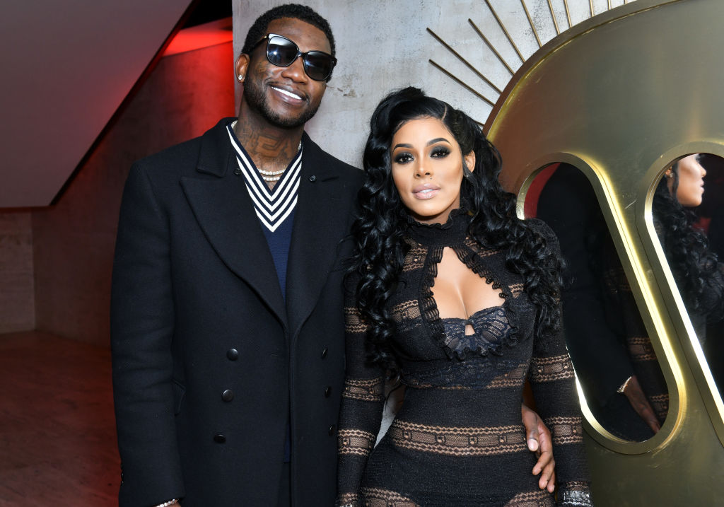NEW YORK, NY - JANUARY 25: Gucci Mane (L) and Keyshia Ka'Oir attend the Warner Music Group Pre-Grammy Party in association with V Magazine on January 25, 2018 in New York City.