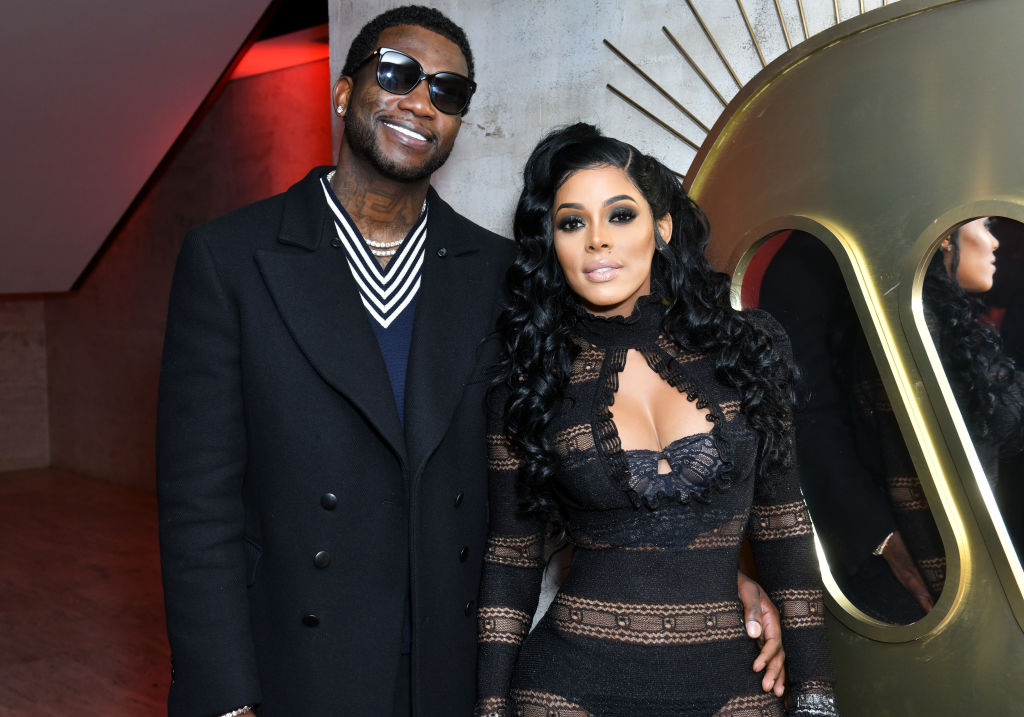 NEW YORK, NY - JANUARY 25: Gucci Mane (L) and Keyshia Ka'Oir attend the Warner Music Group Pre-Grammy Party in association with V Magazine on January 25, 2018 in New York City. 