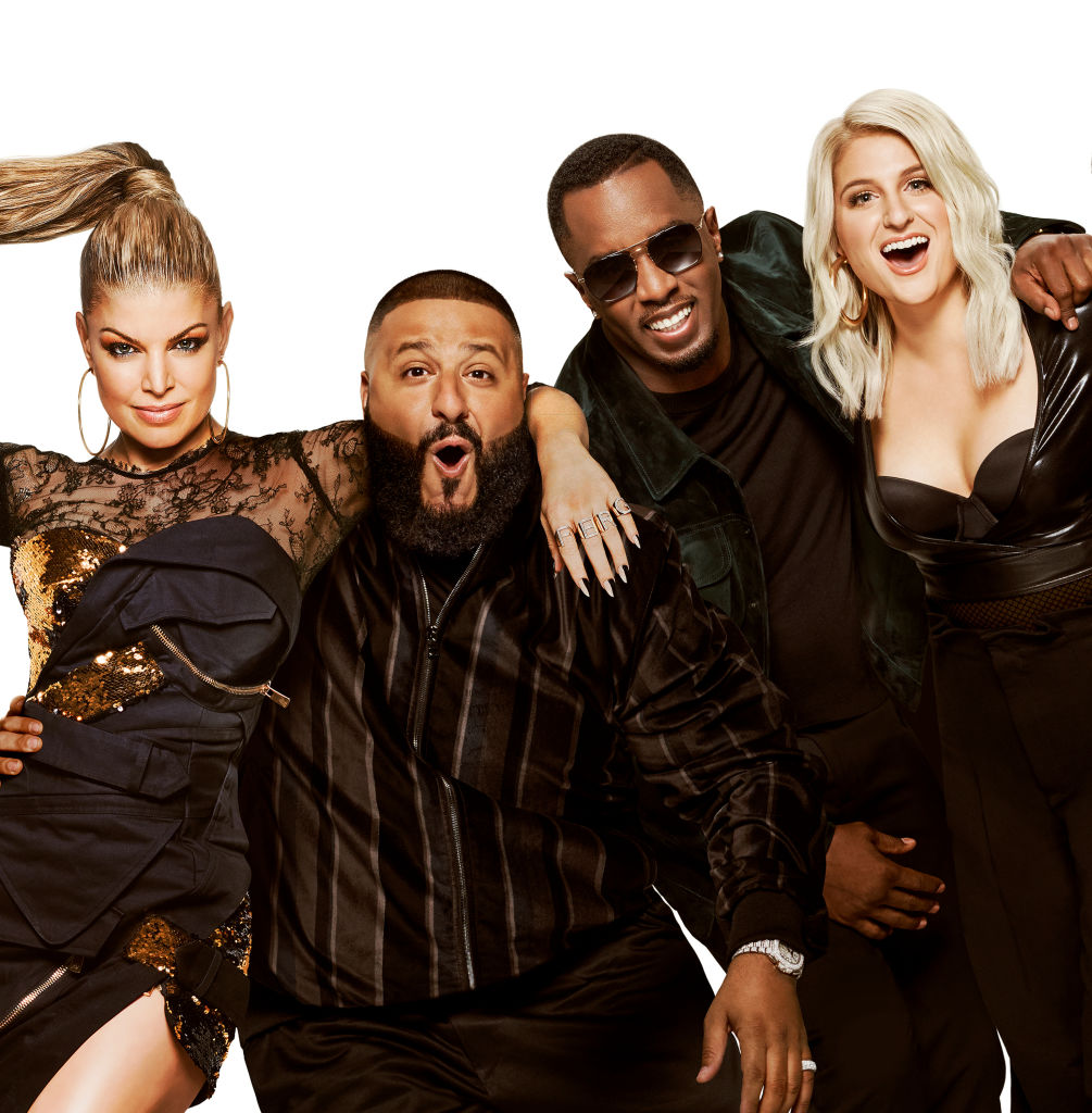 THE FOUR: BATTLE FOR STARDOM: L-R: Fergie, DJ Khaled, Sean Diddy Combs and Meghan Trainor. Six-episode event THE FOUR: BATTLE FOR STARDOM premieres Thursday, Jan. 4 (8:00-10:00 PM ET/PT) on FOX. 