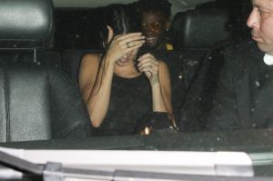 Kendall Jenner and rumored boyfriend Ben Simmons are both spotted together inside a SUV leaving a party in Los Angeles, USA.