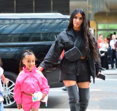 Kim Kardashian and North West head to Dylan's Candy Bar for a pre birthday trip in NYC