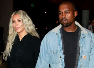 Kim Kardashian and Kanye West on a date night at Craig's in West Hollywood.