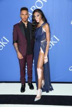 Lewis Hamilton Winnie Harlow the 2018 CFDA Fashion Awards at Brooklyn Museum on June 4, 2018 in New York City.