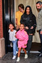 Kim Kardashian and North West head to Dylan's Candy Bar for a pre birthday trip in NYC