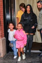 Kim Kardashian and North West head to Dylan's Candy Bar for a pre birthday trip in NYC