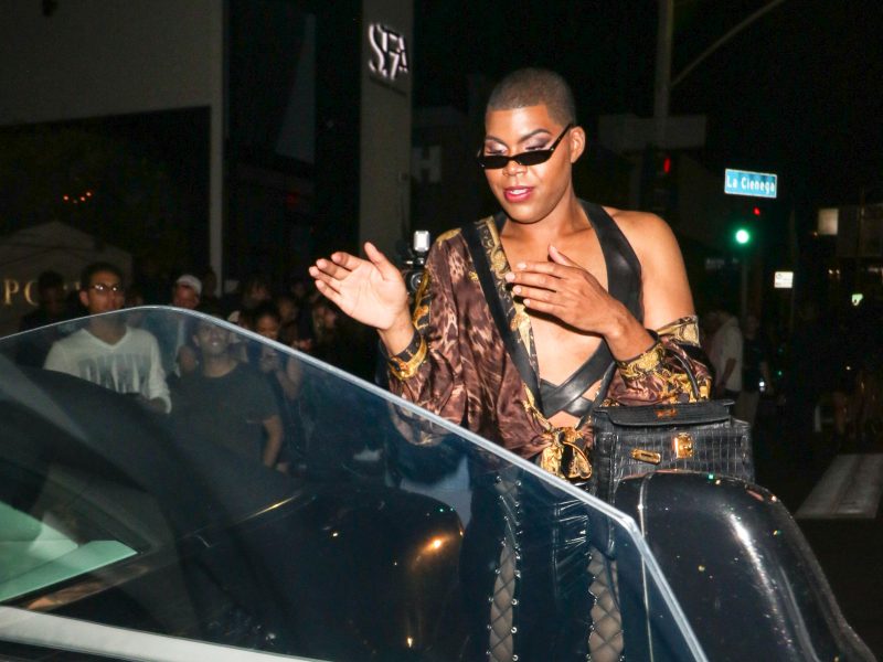 EJ Johnson Spotted Shopping in LA Wearing an All Black Leather