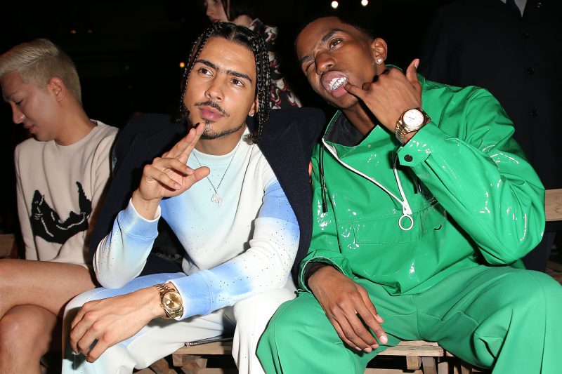 Quincy Brown Christian Combs Stars at the Off-White Menswear Spring Summer 2019 show during Paris Fashion Week