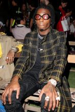 Playboi Carti Stars at the Off-White Menswear Spring Summer 2019 show during Paris Fashion Week