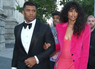 Ciara and Russell Wilson The 2018 V&A Summer Party at The V&A Museum in Knightsbridge in London, England, UK. The evnt was hosted by the museum chairman, who is also the Cond? Nast president, in partnership with Harrods.