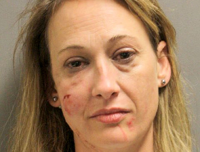 A Texas woman was arrested after allegedly biting off and swallowing her victim's nose. Jessica Collins, 41, was arrested in Conroe, Texas, and charged with assault. Police say Collins attacked the woman when she told her to leave her home after a night out at a bar. Collins is then accused of biting off a large chunk of the 28-year-old woman's nose and swallowing it.