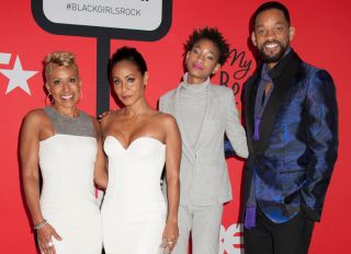 Red carpet at BET's Black Girls Rock 2015 at the New Jersey Performing Arts Center in Newark, NJ on March 28, 2015. Adrienne Banfield-Jones,Jada Pinkett Smith,Willow Smith and Will Smith