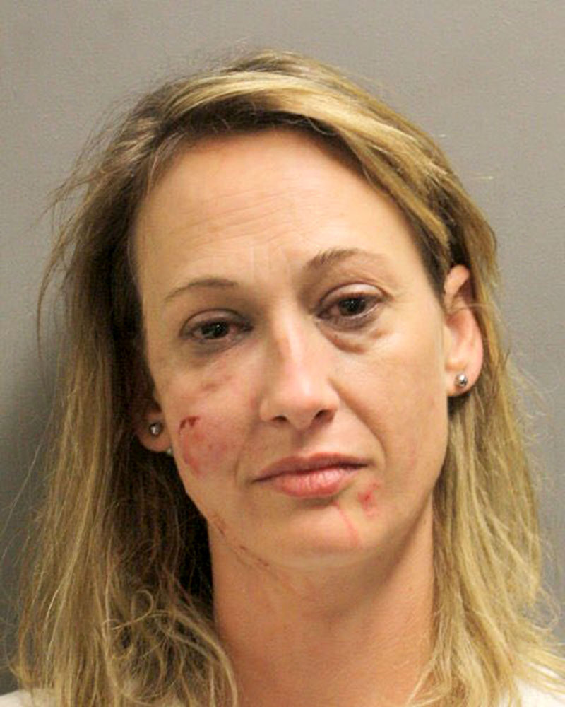 A Texas woman was arrested after allegedly biting off and swallowing her victim's nose. Jessica Collins, 41, was arrested in Conroe, Texas, and charged with assault. Police say Collins attacked the woman when she told her to leave her home after a night out at a bar. Collins is then accused of biting off a large chunk of the 28-year-old woman's nose and swallowing it.