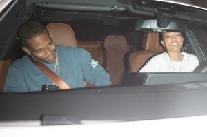 Actress, Karrueche Tran and her NFL star boyfriend Victor Cruz were seen leaving Delilah Night Club in West Hollywood, CA