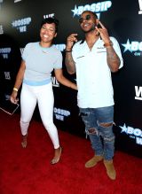 LOS ANGELES, CA - JULY 31: La'Myia Good and Eric Bellinger attend Bossip Best Dressed List Event on July 31, 2018 in Los Angeles, California.