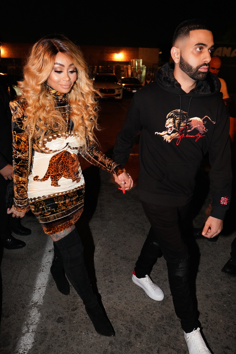 Black Chyna and her new boyfriend at Amber Rose's App launch then her later arriving to her club event at AOD in Los Angeles, CA.