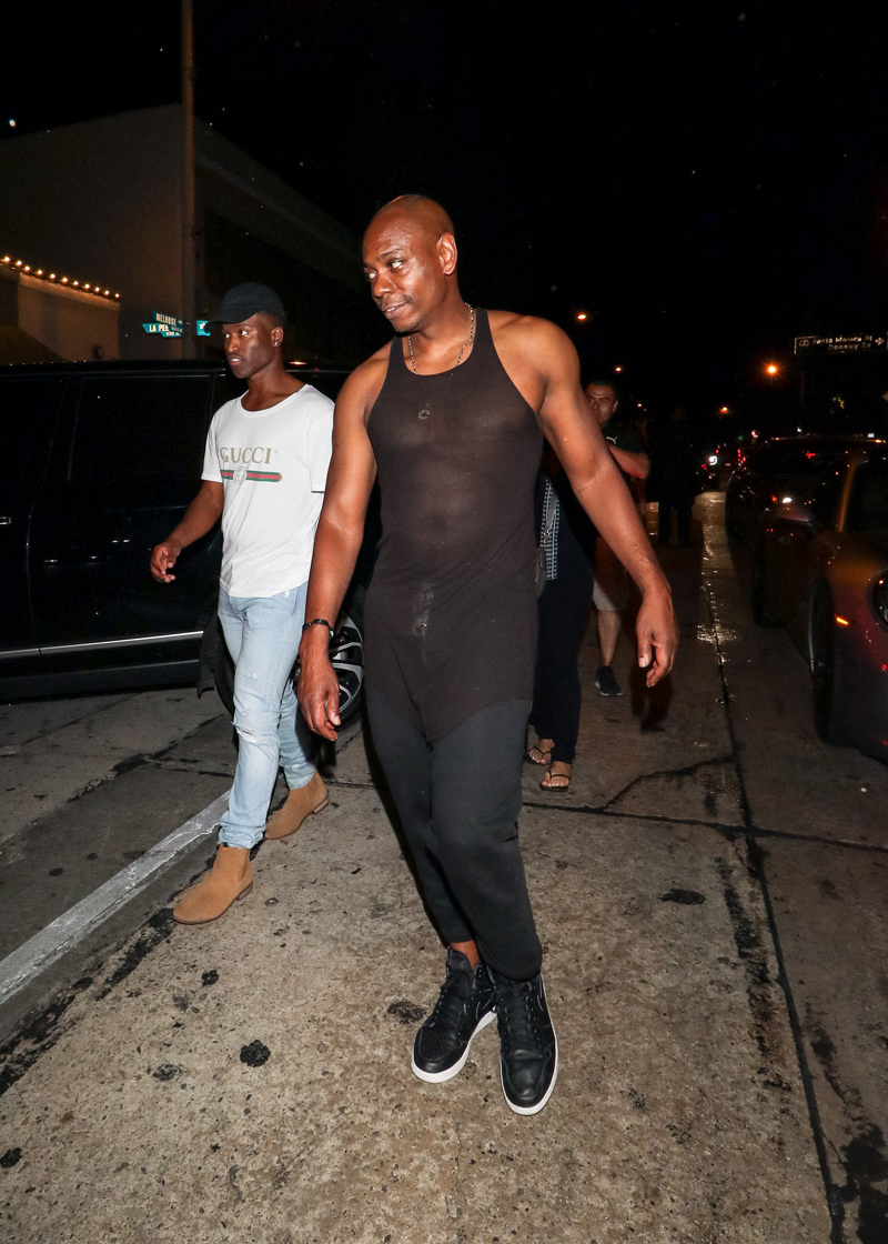 Dave Chappelle Kanye West and various celebrities attending Kylie Jenner's 21st birthday in Los Angeles, CA.