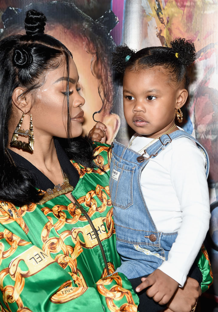 Teyana Taylor Iman Tayla Shumpert aka Baby Junie attends the Junie Bee Nail Salon grand opening on February 15, 2018 in New York City.