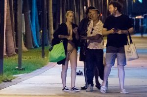 Australian rapper Iggy Azalea is seen with pals at Miami Beach harbor after a fun boat day