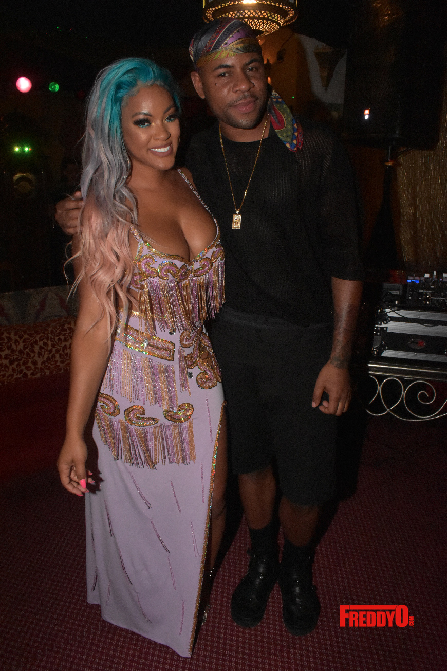 Malaysia Pargo celebrates birthday Atlanta genie belly dancer theme Kandi Burruss Bambi Scrappy and more