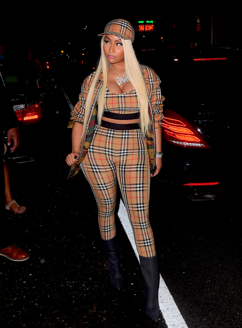 Nicki Minaj 'Doesn't Take a Loss' in Head-to-Toe Burberry Plaid