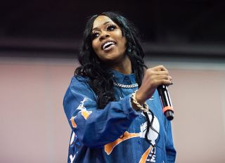 Remy Ma and husband Papoose attend Be Expo 2018 hosted by Radio One Philadelphia at Pennsylvania Convention Center.