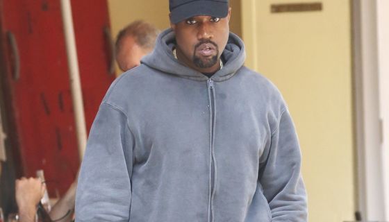 Kanye West Wore an Oversized Pair of Slides