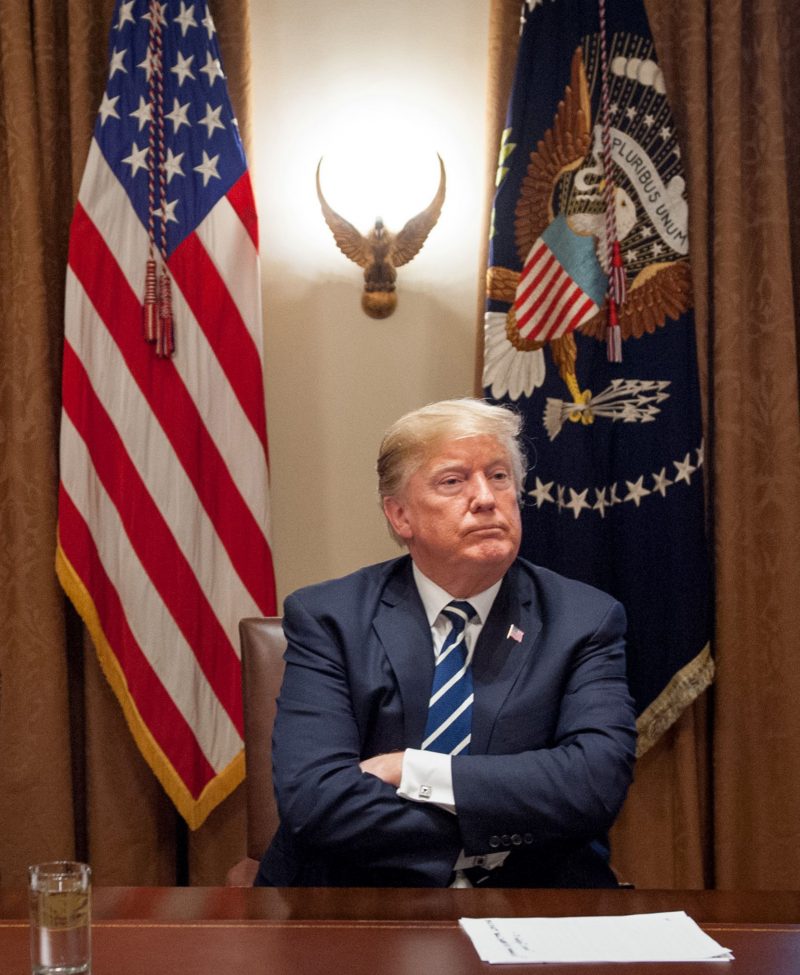 US President Donald Trump explains Helsinki remarks at the White House in Washington, D.C.