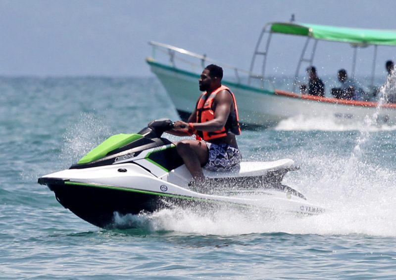 Khloe Kardashian and Kendall Jenner are joined by Tristan Thompson, Ben Simmons and friends at Joe Francis's home in Mexico. The sisters and their boyfriends lounged around at the luxury beachfront mansion, jet ski's