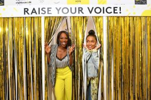 BROOKLYN, NY - SEPTEMBER 05: Yvonne Orji and Yara Shahidi attend the Expand Your Reality Opening Party on September 5, 2018 in Brooklyn City.
