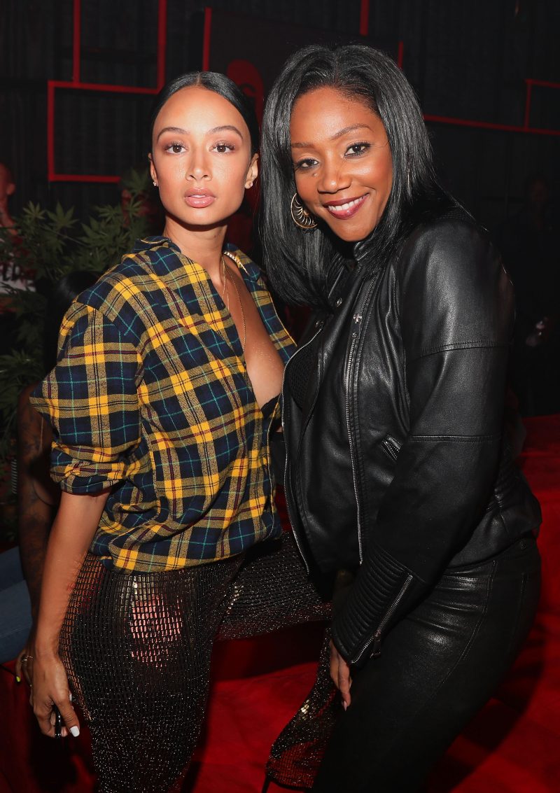 LOS ANGELES, CA - SEPTEMBER 27: Model Draya Michele (L) and actress Tiffany Haddish attend Lil Wayne's 36th birthday party and Carter V release at HUBBLE on September 27, 2018 in Los Angeles, California. 