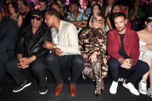 Stevie Wonder, guest, Cardi B and Liam Payne attend the Dolce & Gabbana show during Milan Fashion Week Spring/Summer 2019 on September 23, 2018 in Milan, Italy.