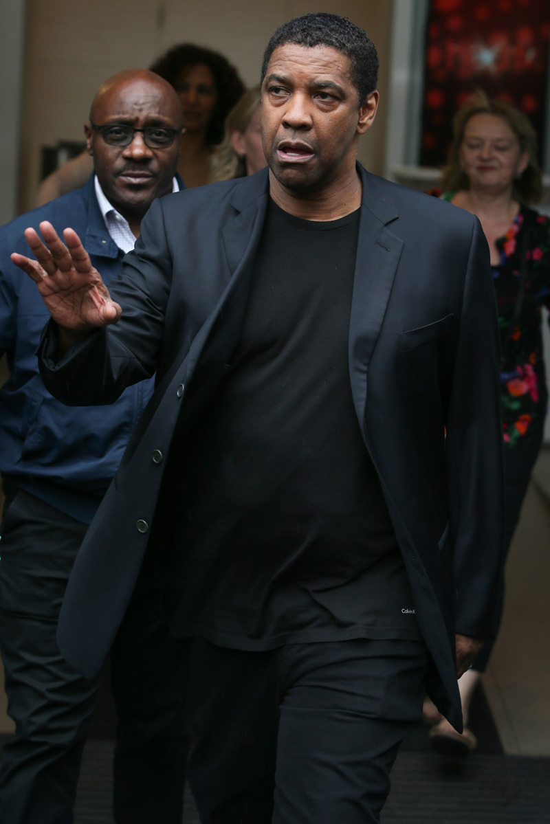 Denzel Washington promoting his new film 'The Equalizer 2' at Global Radio Studios - London