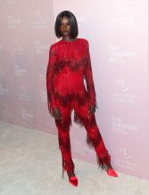 Duckie Thot fringed jumpsuit Rihanna's 4th Annual Diamond Ball Benefitting The Clara Lionel Foundation held at Cipriani Wall Street on September 13, 2018 in Manhattan, New York City, New York