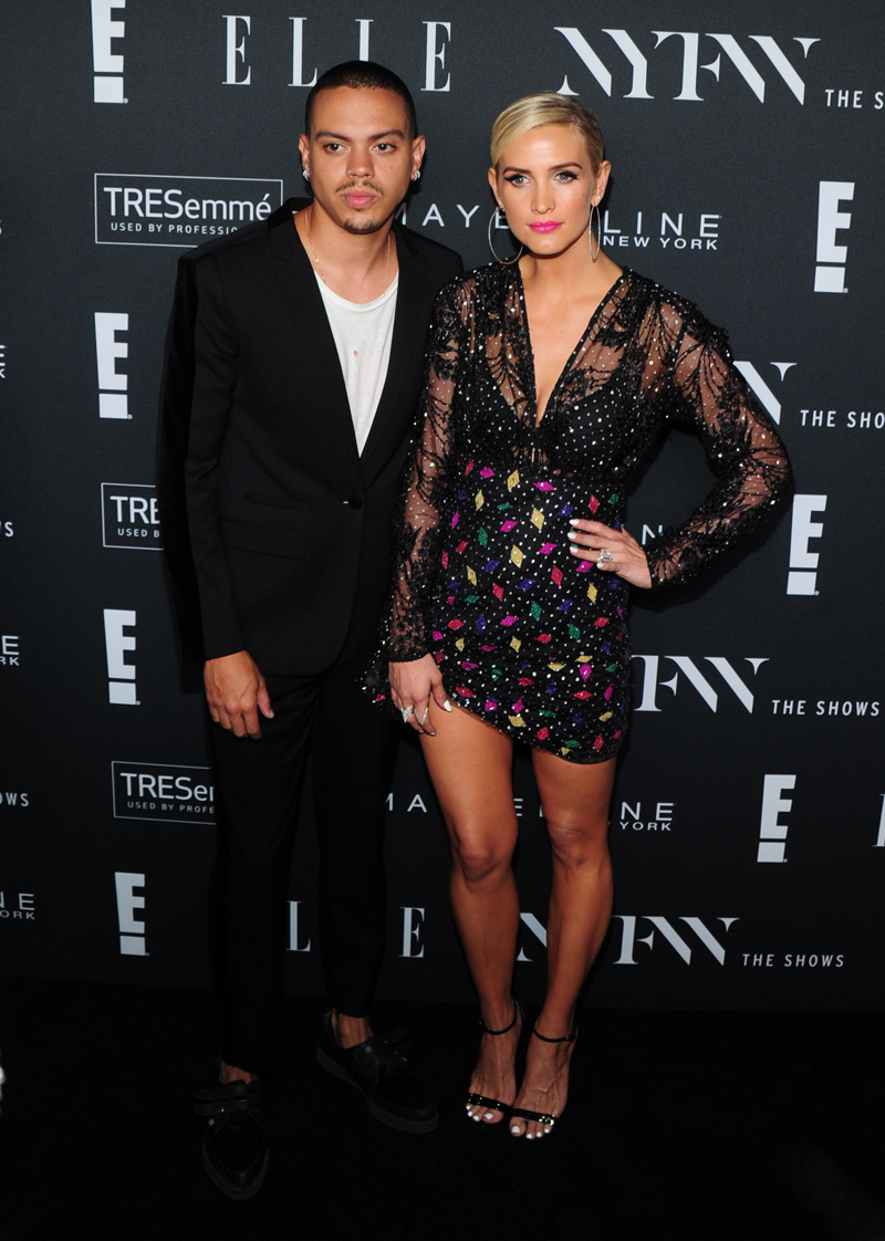 Evan Ross Ashlee Simpson Ross attends as E!, ELLE & IMG celebrate the Kick-Off To NYFW: The Shows at The Pool on September 5, 2018 in New York City