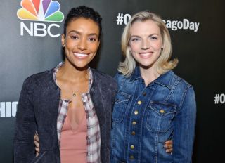 CHICAGO, IL - SEPTEMBER 10: Annie Ilonzeh and Kara Kilmer attend the 2018 press day for "Chicago Fire", "Chicago PD", and "Chicago Med" on September 10, 2018 in Chicago, Illinois.