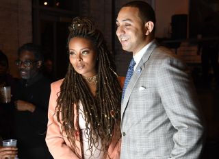 ATLANTA, GA - DECEMBER 22: Eva Marcille and Michael Sterling attend 9th Annual Celebration 4 A Cause Fashion Show at King Plow Arts Center on December 22, 2016 in Atlanta, Georgia.
