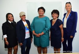 Keri Hilson Monica Brown Kandi Burruss Tucker Keshia Knight Pulliam Mali Hunter Rep. Maxine Waters actress Erika Alexander support Stacey Abrams for Georgia Governor