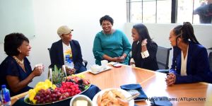 Keri Hilson Monica Brown Kandi Burruss Tucker Keshia Knight Pulliam Mali Hunter Rep. Maxine Waters actress Erika Alexander support Stacey Abrams for Georgia Governor