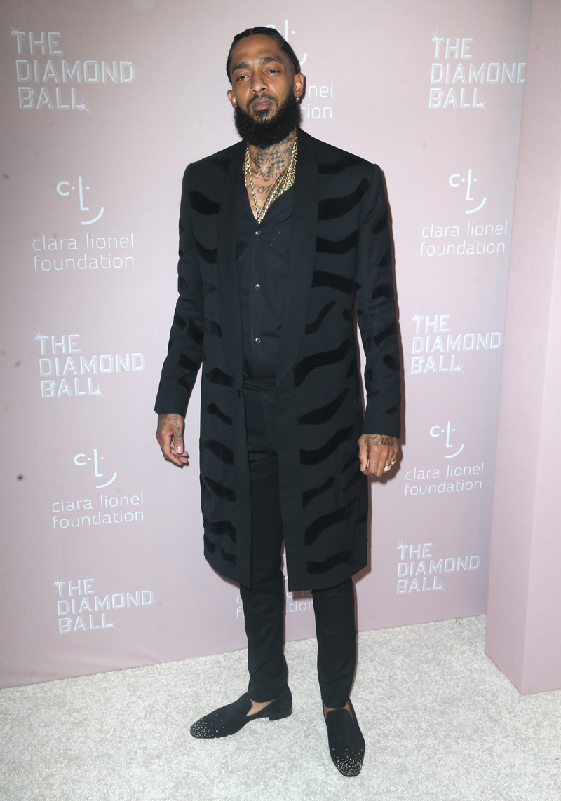 Nipsey Hussle Rihanna's 4th Annual Diamond Ball Benefitting The Clara Lionel Foundation held at Cipriani Wall Street on September 13, 2018 in Manhattan, New York City, New York